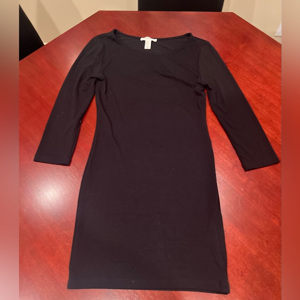 Forever 21 Black Half Sleeve Body Con Dress